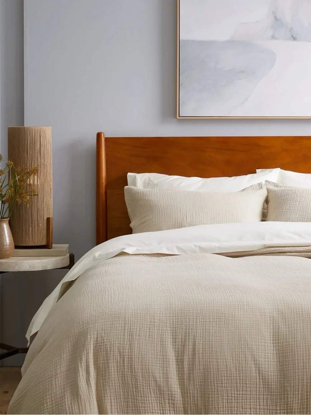 NEW Quince 100% Organic Cotton Gauze Duvet Cover Set, King/Cal King (Dune)